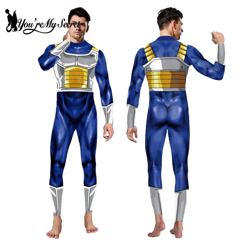 Adult Goku Cosplay Costume – Superhero Jumpsuit for Halloween & Carnival