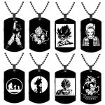 Goku Figure Dog Tag Pendant Chain Necklace