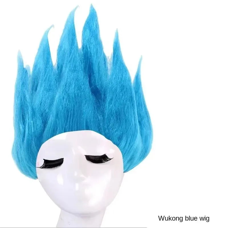 Kids’ Saiyan Goku Wig – Fluffy Lianhua Style Gold Cosplay Wig - Image 7