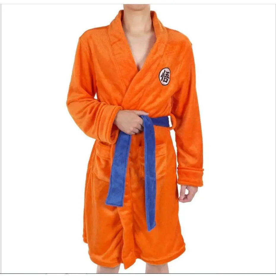 Dragon Ball Super Saiyan Son Goku Flannel Cosplay Robe – Unisex Anime Homewear Pajamas - Image 4